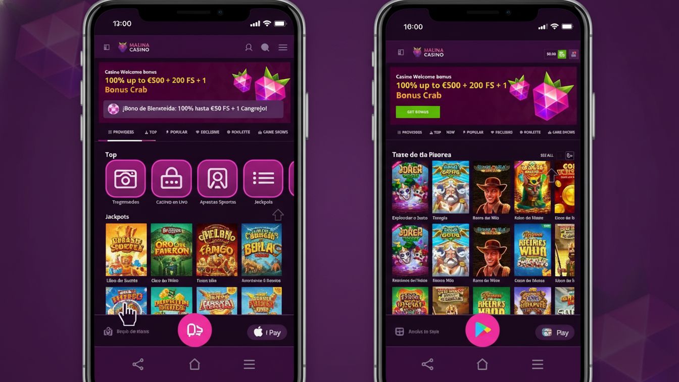 Two smartphones displaying different mobile games on their screens, showcasing varied gaming experiences